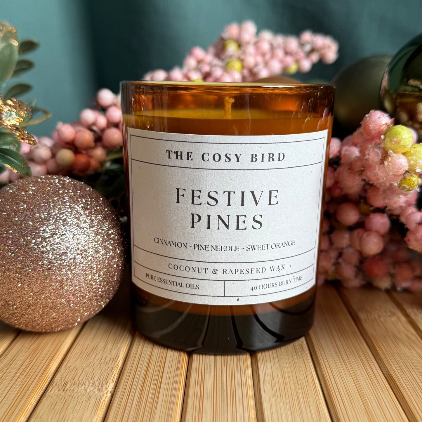 PRE ORDER: Festive Pines Candle – Warm & Woody Cinnamon, Pine Needle, and Sweet Orange for a Cosy Festive Forest Ambience