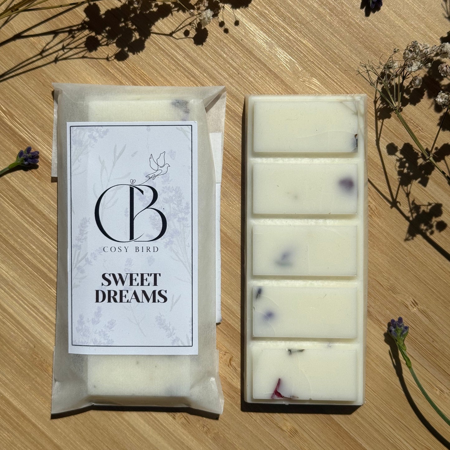 Sweet Dreams Wax Melt – Calming Lavender & Ylang Ylang Blend for Restful Sleep | The Cosy Bird