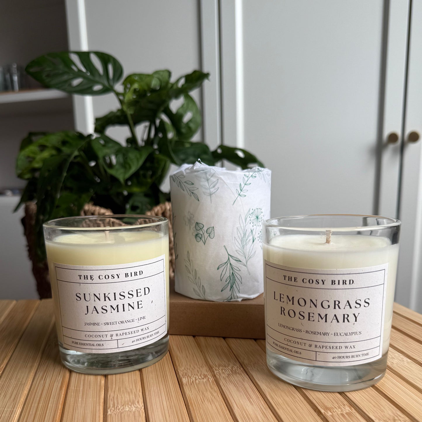 Lemongrass & Rosemary Candle – Uplifting & Energizing with Mental Clarity and Focus