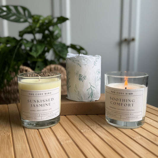 Soothing Comfort Candle – Cooling Peppermint, Lavender, and Frankincense for Tension and Migraine Relief